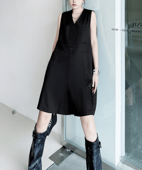 sleeveless romper / 2color　hm2112