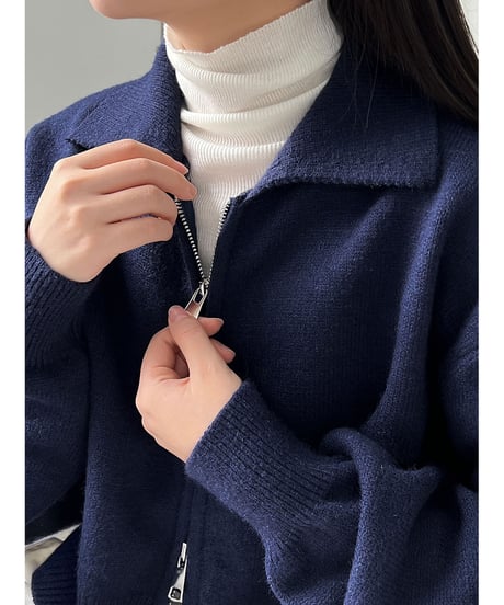 zip knit cardigan / 4color　hm3217