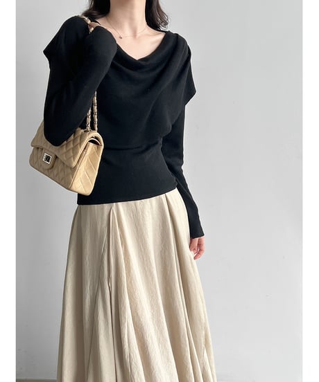 draped knit set / 3color　hm3264