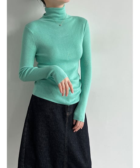 turtleneck knit top / 11color　hm3252