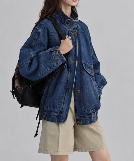 washed denim jacket　hm3275