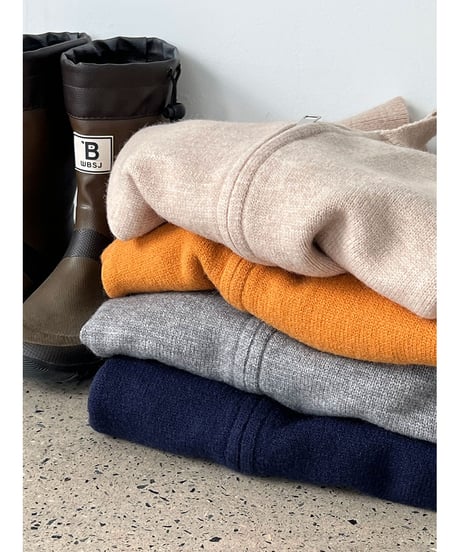 zip knit cardigan / 4color　hm3217