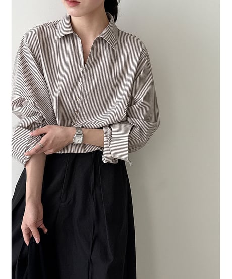 striped shell shirt　hm3223