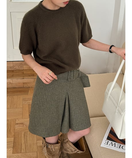 crewneck knit top / 4color　hm3285