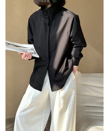 stand neck shirt / 2color　hm2015