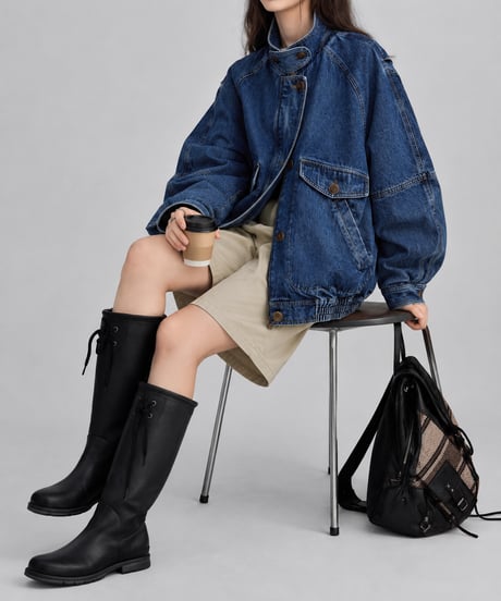 washed denim jacket　hm3275