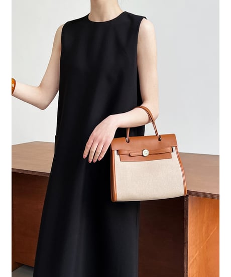 sleeveless pocket dress / 2color　hm3009