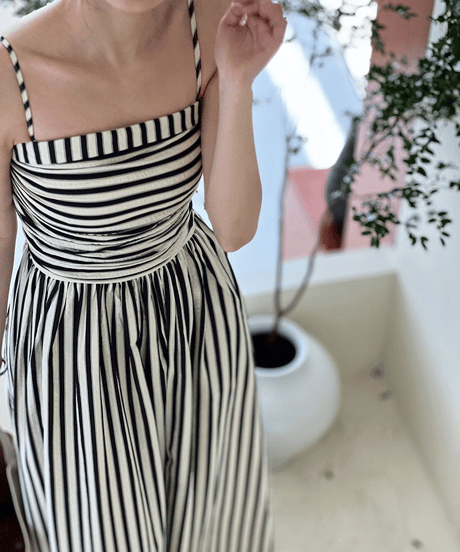 striped cami dress　hm3021