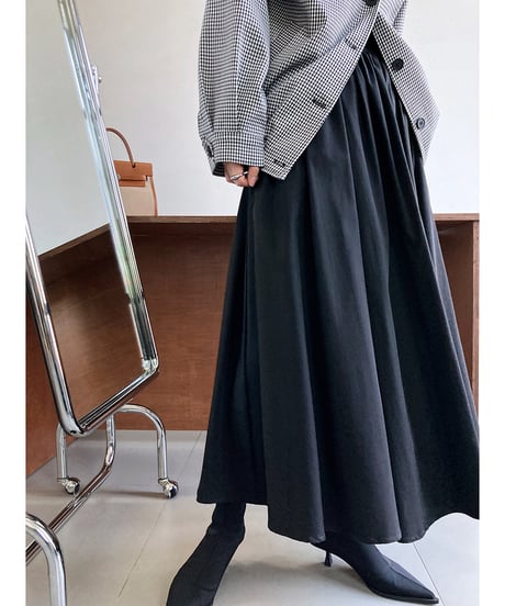 pleated flare skirt / 3color　hm3204