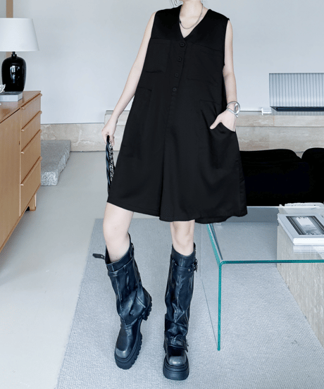 sleeveless romper / 2color　hm2112