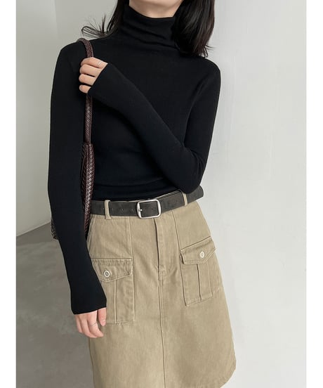 turtleneck knit top / 11color　hm3252