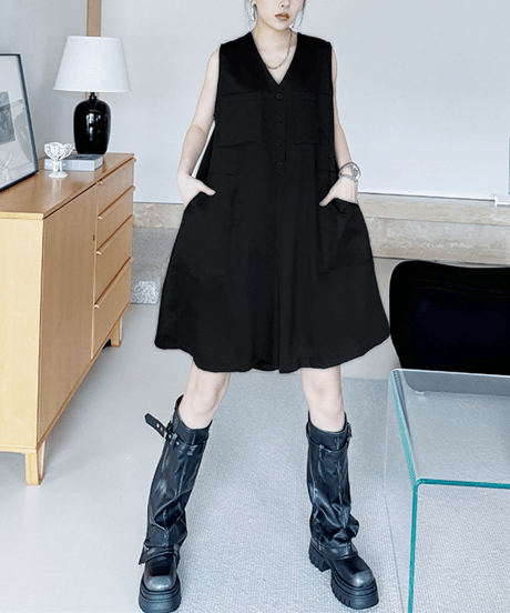 sleeveless romper / 2color　hm2112