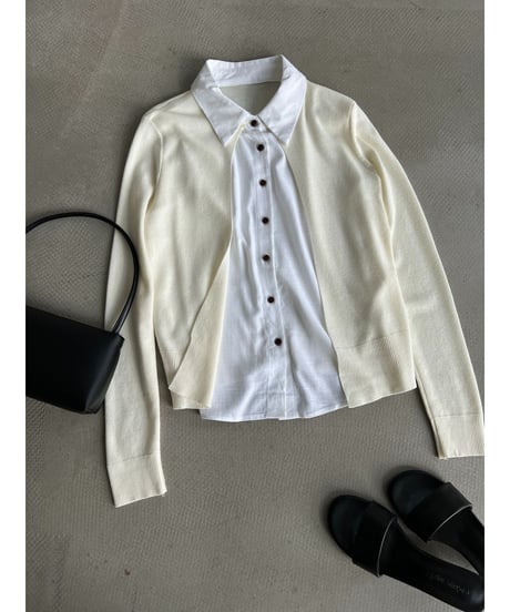 layered collar cardigan　hm3262