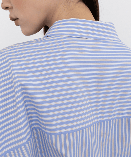 embroidered striped shirt　hm3292