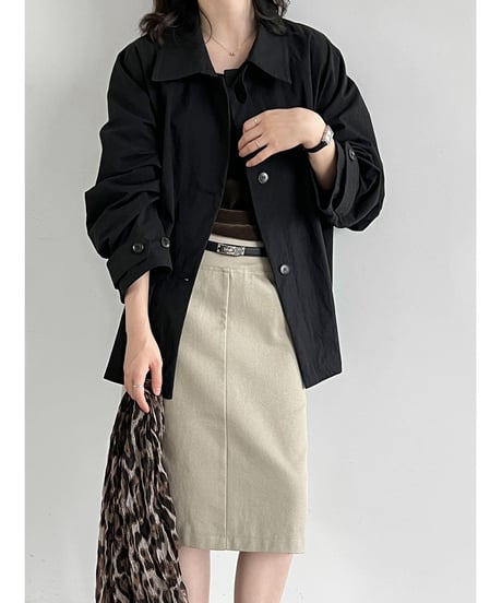 minimal collar jacket / 2color　hm3254