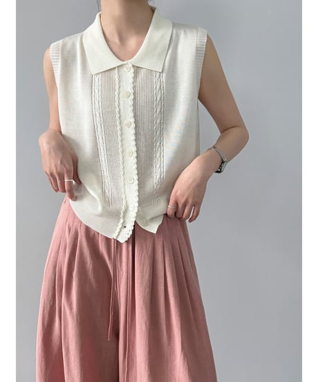 linen wide pants / 3color　hm3016
