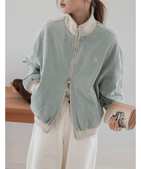 padded denim jacket / 2color　hm3291