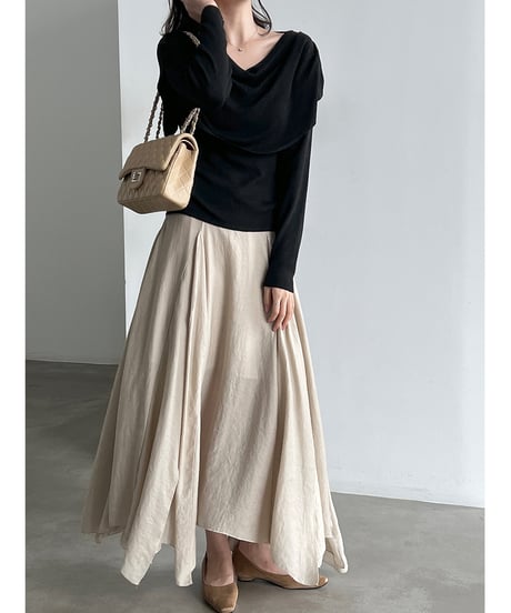 draped knit set / 3color　hm3264
