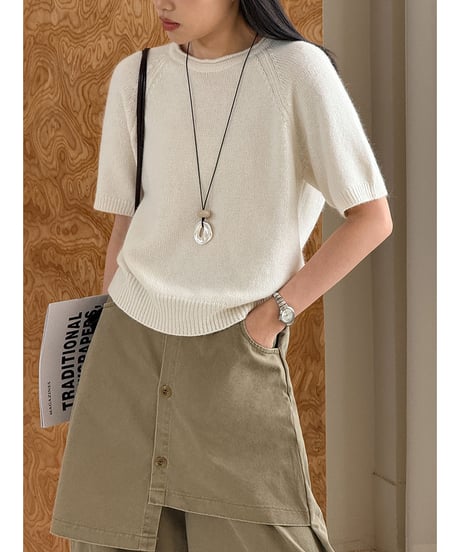 crewneck knit top / 4color　hm3285