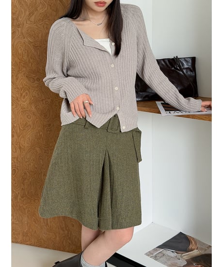 ribbed knit cardigan / 4color　hm3283