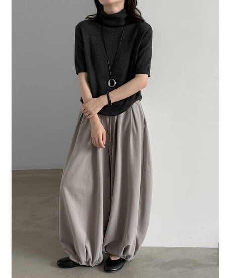 short-sleeve turtleneck top / 4color　hm3263