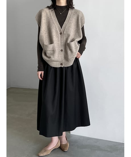v-neck knit vest / 5color　hm3233