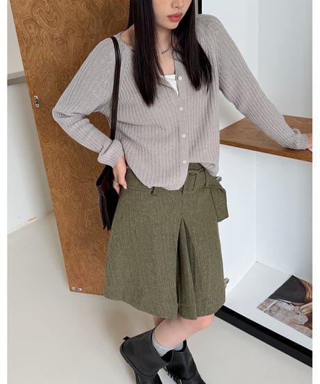 ribbed knit cardigan / 4color　hm3283