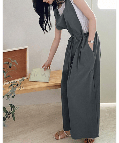 apron wide pants / 4color　hm2990
