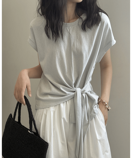 twist hem blouse / 2color　hm2407