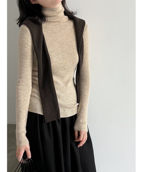 turtleneck knit top / 11color　hm3252