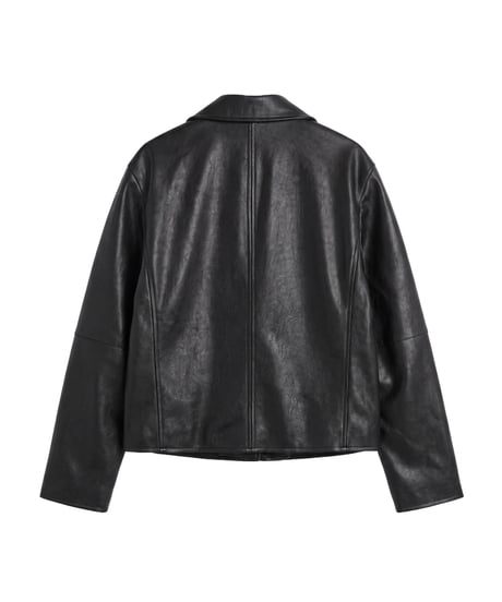 leather zip jacket　hm3236
