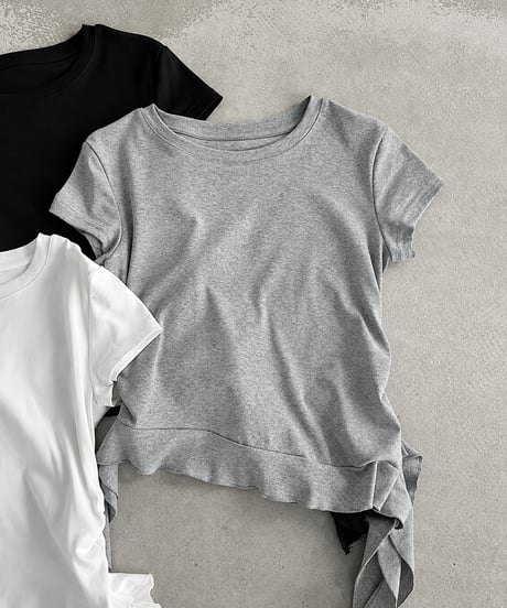 sidetie slim tee / 3color　hm3085