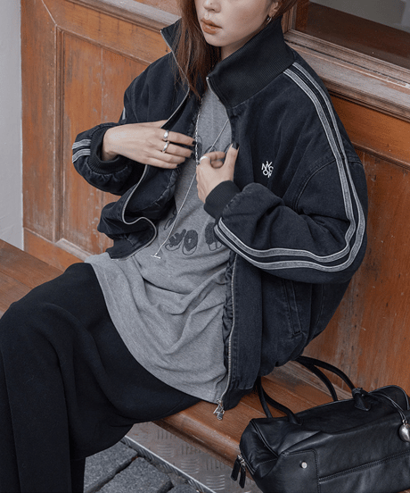 padded denim jacket / 2color　hm3291
