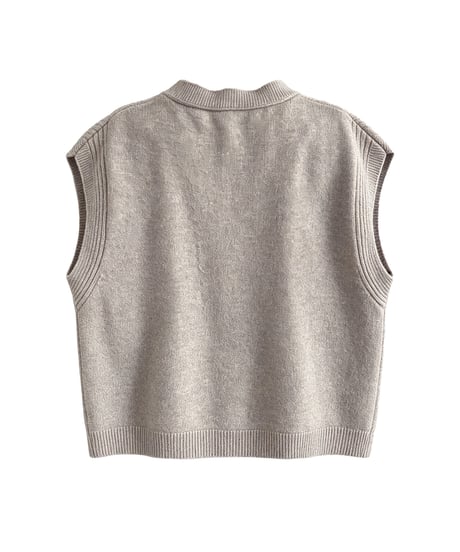 v-neck knit vest / 5color　hm3233