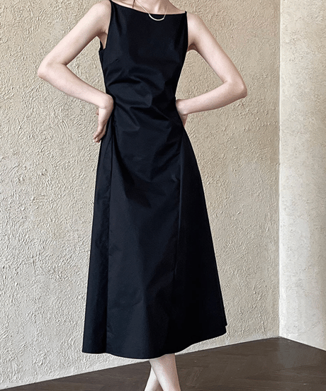minimal black dress　hm3023