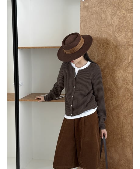 ribbed knit cardigan / 4color　hm3283