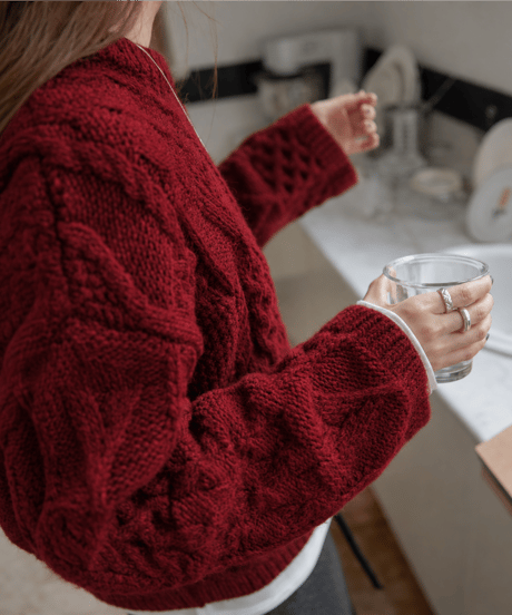 cable knit sweater / 3color　hm3227
