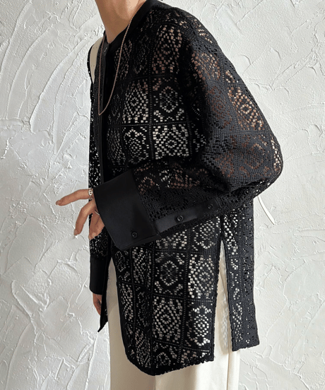 crochet lace blouse / 4color　hm3007