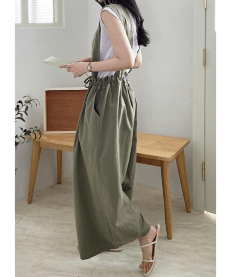 apron wide pants / 4color　hm2990