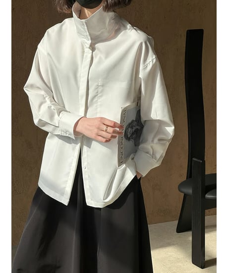 stand neck shirt / 2color　hm2015