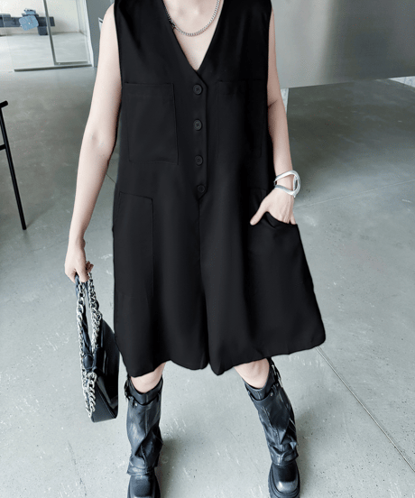 sleeveless romper / 2color　hm2112