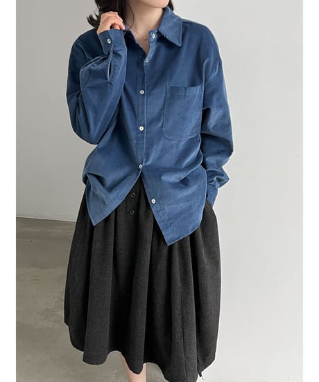corduroy loose shirt / 2color　hm3244