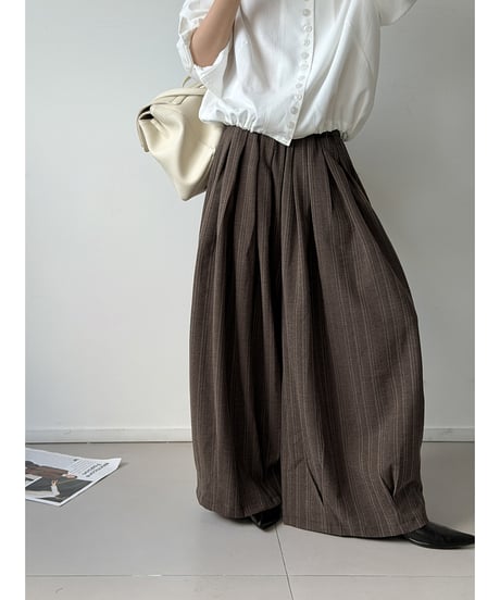 striped wide pants / 2color　hm3280