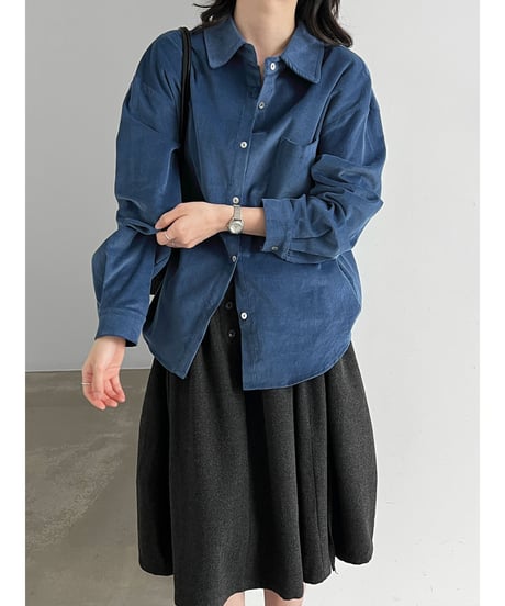 corduroy loose shirt / 2color　hm3244