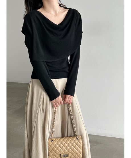draped knit set / 3color　hm3264