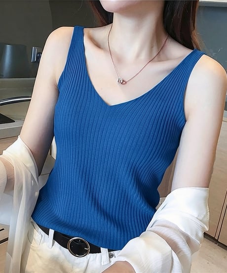 rib knit camisole / 8color　hm2902