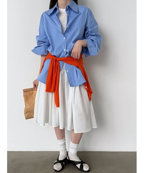 asymmetric stripe shirt / 2color　hm3251