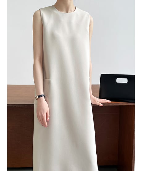 sleeveless pocket dress / 2color　hm3009