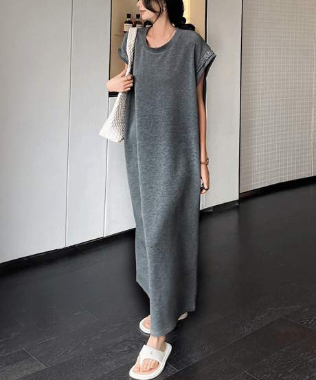 long t-shirt dress / 2color　hm2477