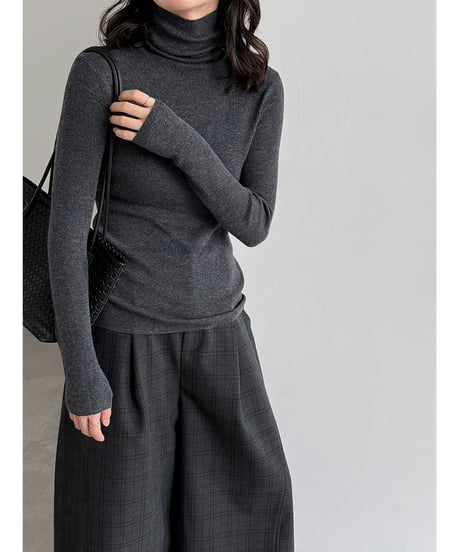 turtleneck knit top / 11color　hm3252